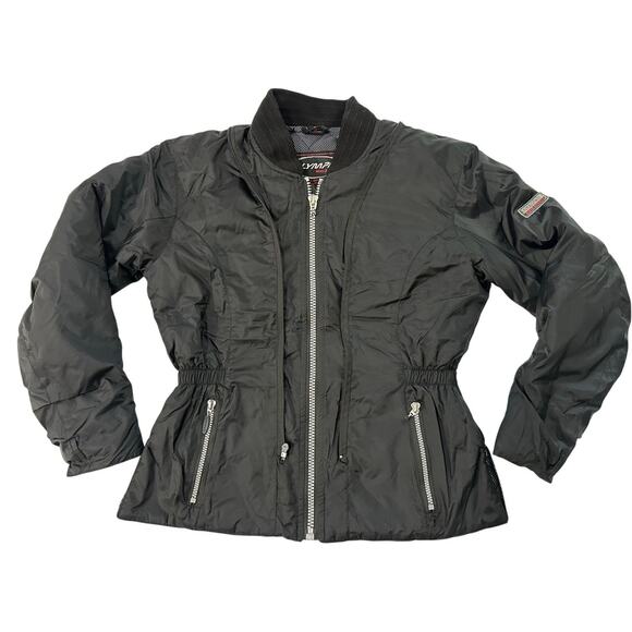 Olympia Moto Sports Jacket Black Full Zip Motorcycle Riding Ladies Small - Picture 1 of 8